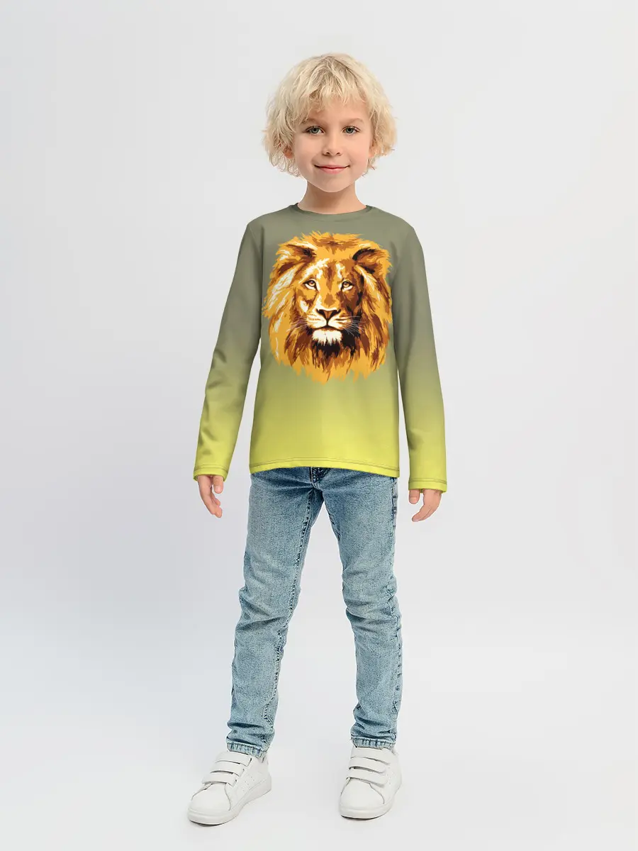 Детский лонгслив / Лев
