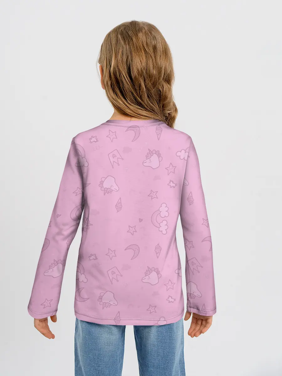 Детский лонгслив / Пухленький единорог