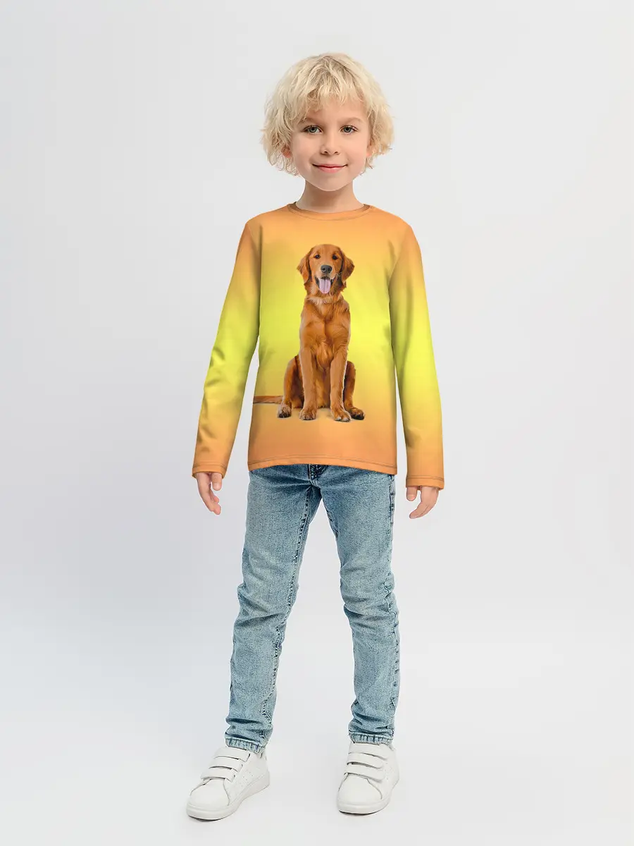 Детский лонгслив / Золотистый ретривер