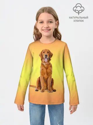 Детский лонгслив / Золотистый ретривер