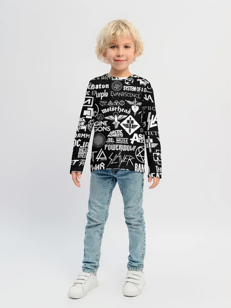 Детский лонгслив / ЛОГОТИПЫ РОК ГРУПП