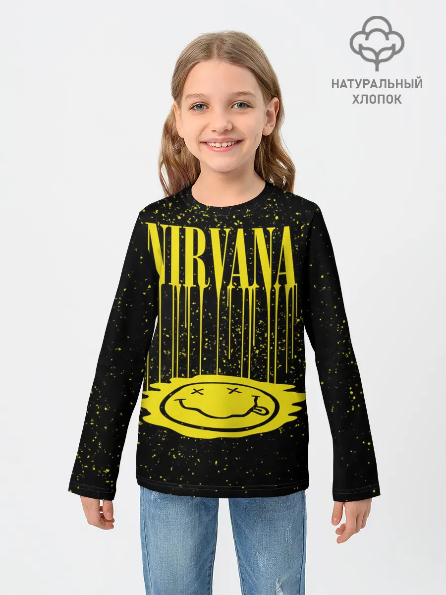 Детский лонгслив / Nirvana