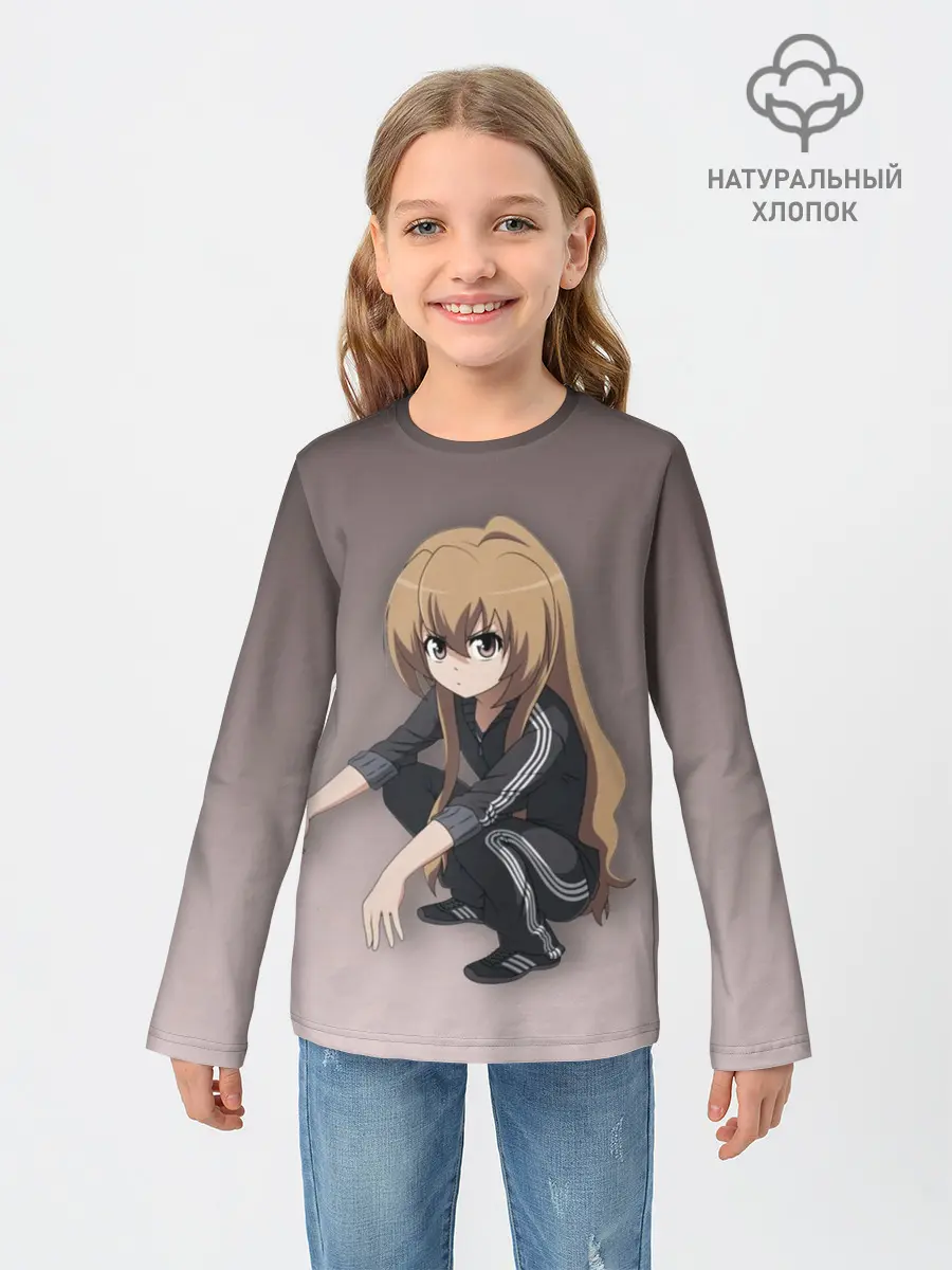 Детский лонгслив / Аниме девочка на кортах в Адидасе