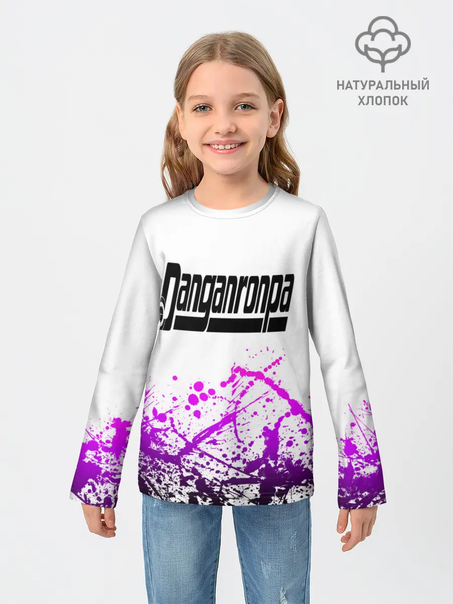 Детский лонгслив / Danganronpa purple