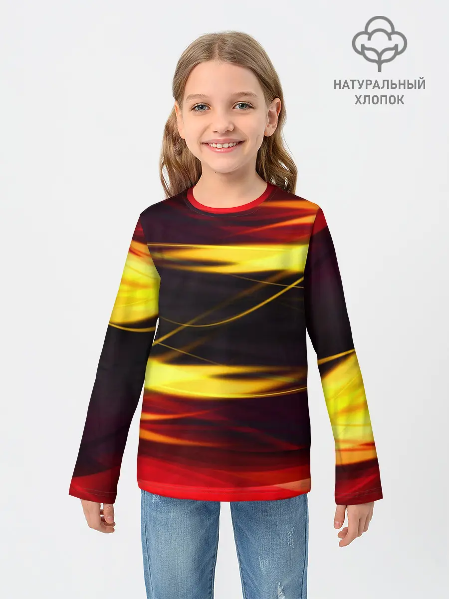 Детский лонгслив / Языки Пламени
