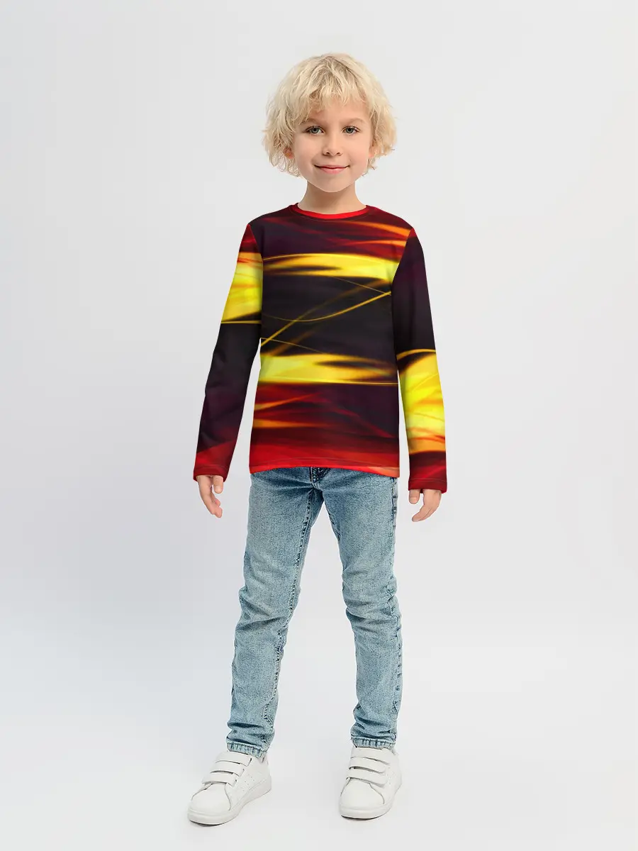 Детский лонгслив / Языки Пламени