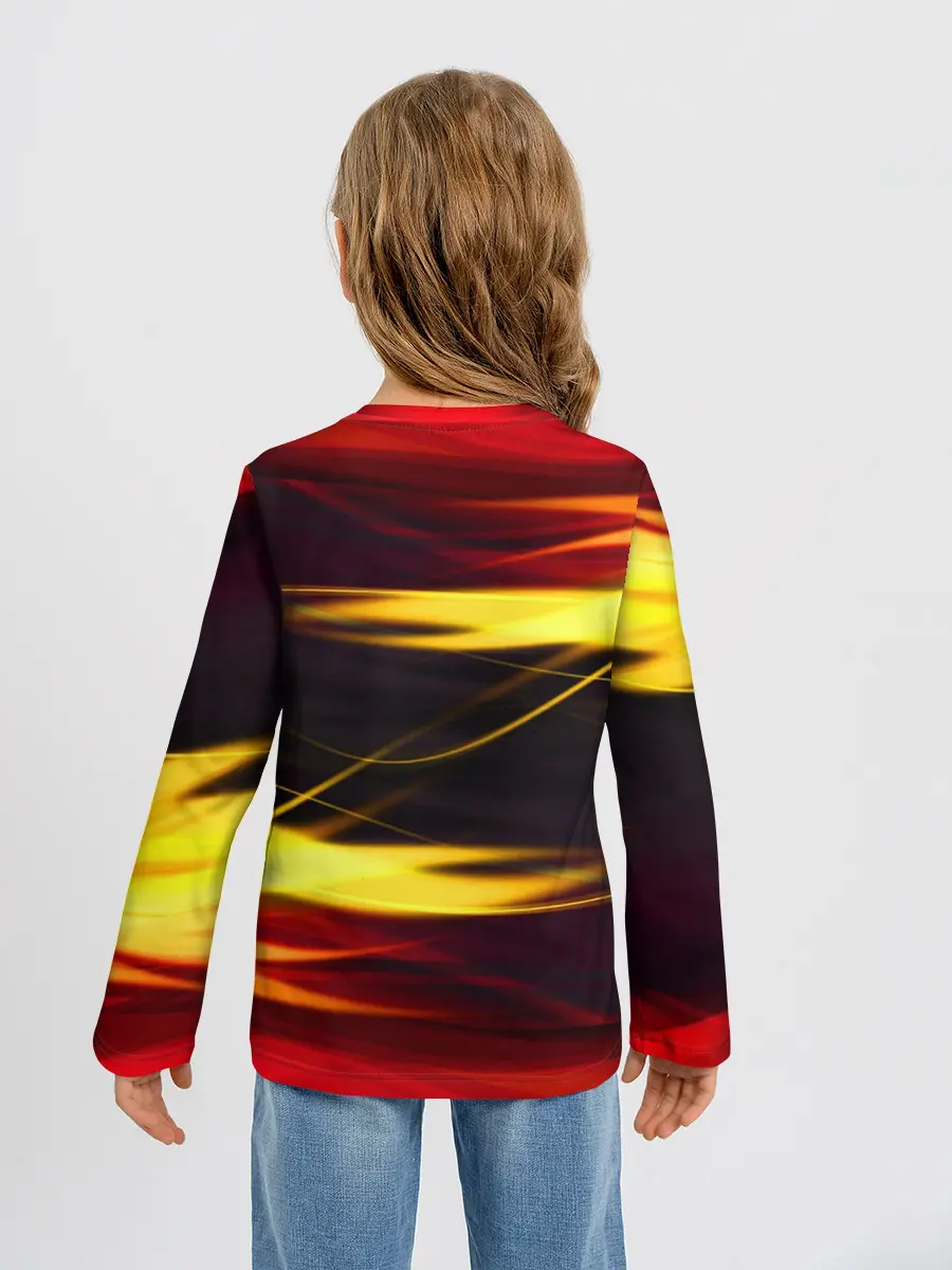 Детский лонгслив / Языки Пламени