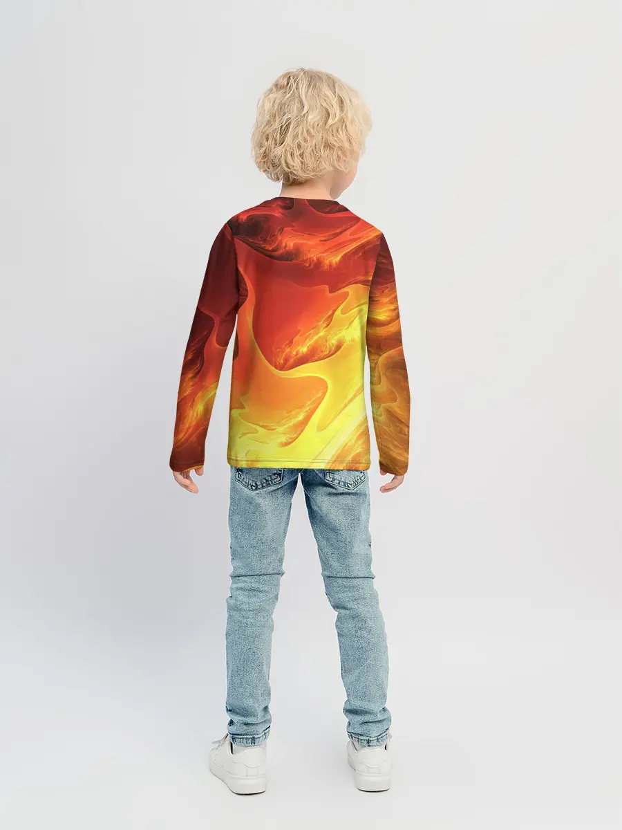 Детский лонгслив / MINECRAFT | ЛАВА