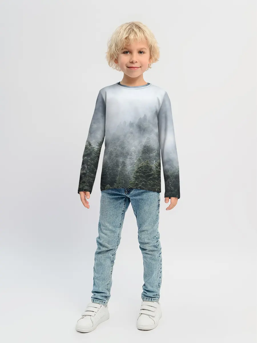 Детский лонгслив / Туманный лес
