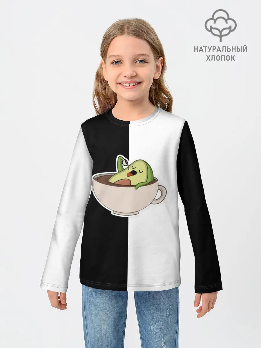 Детский лонгслив / авокадо