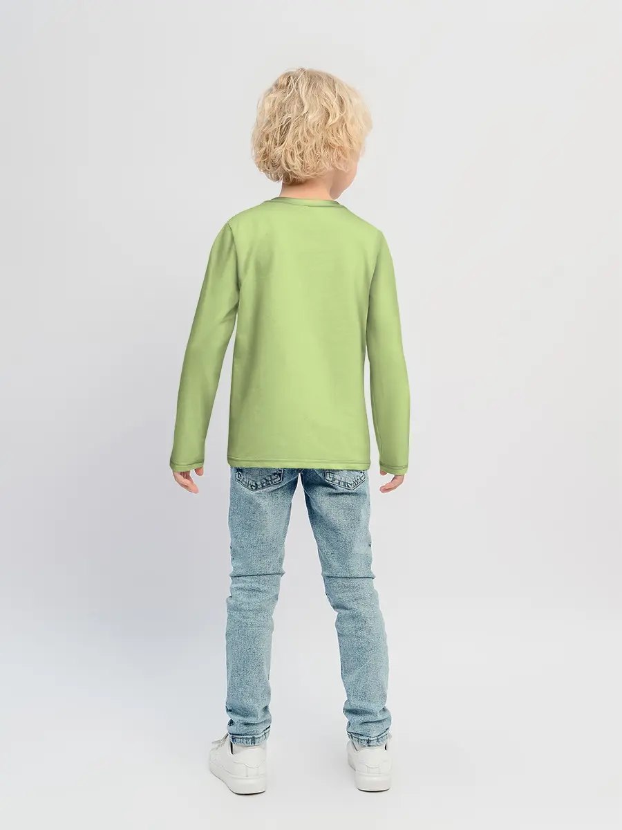 Детский лонгслив / Прикольная панда с бабочкой