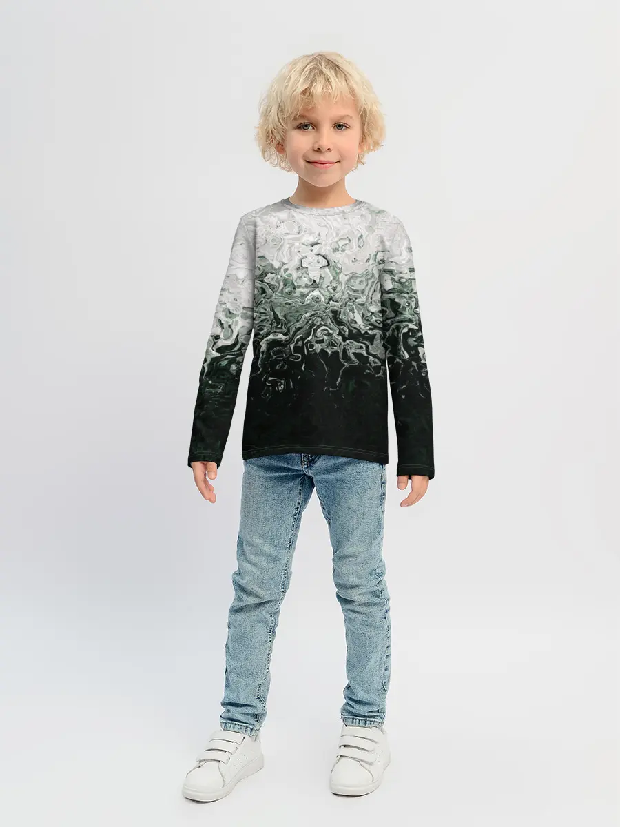 Детский лонгслив / Разводы жидкость абстракция
