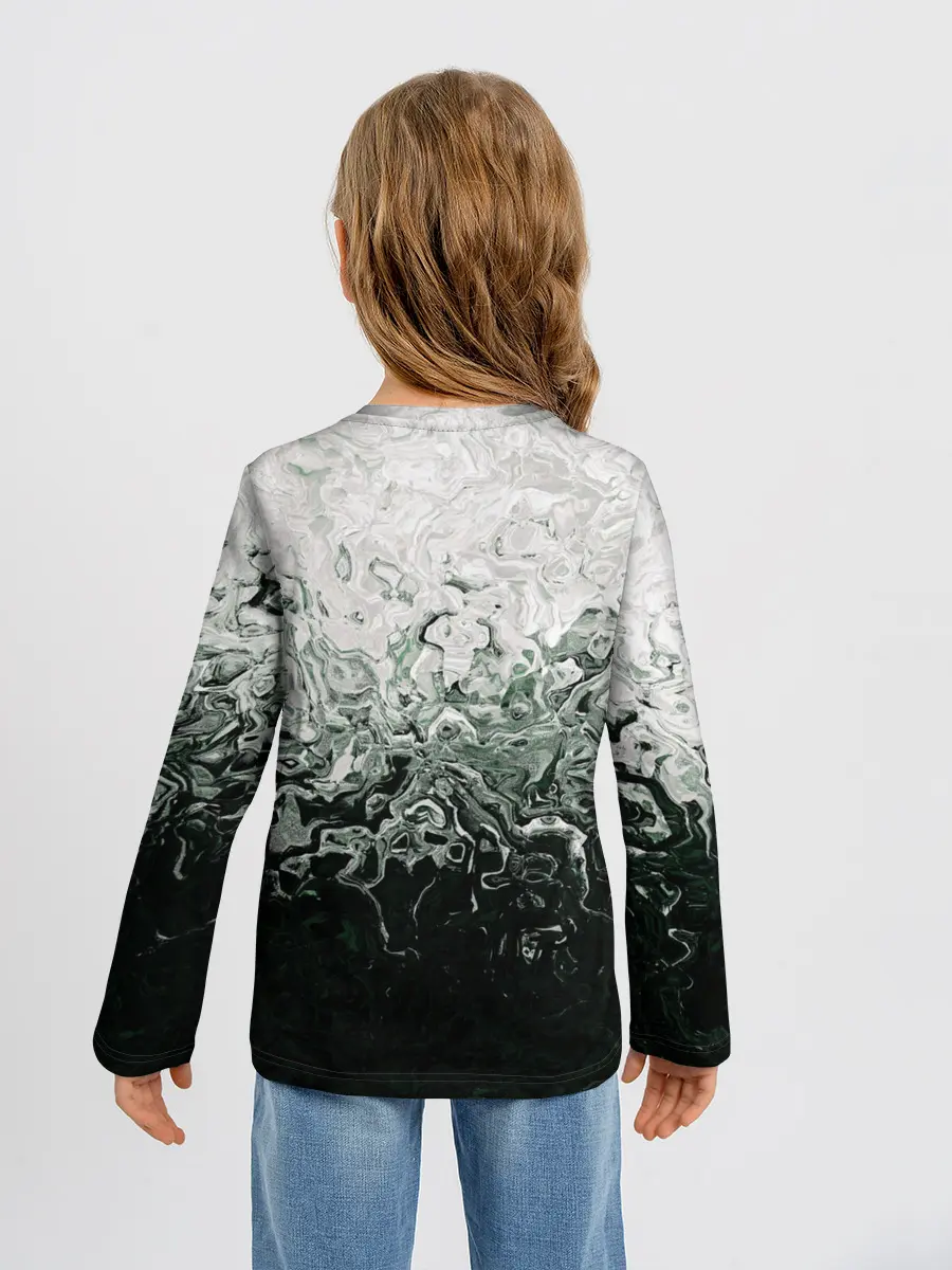 Детский лонгслив / Разводы жидкость абстракция