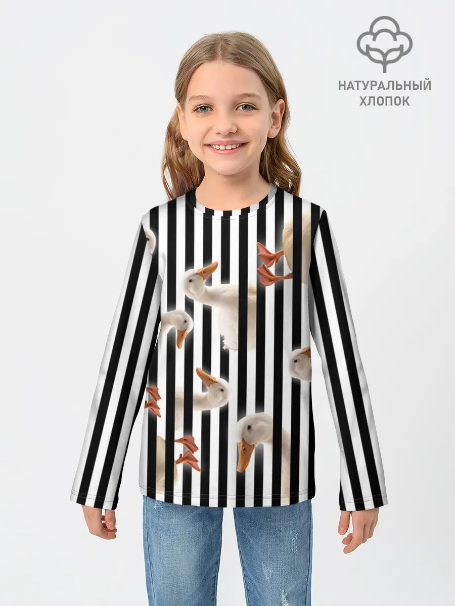 Детский лонгслив / Гуси