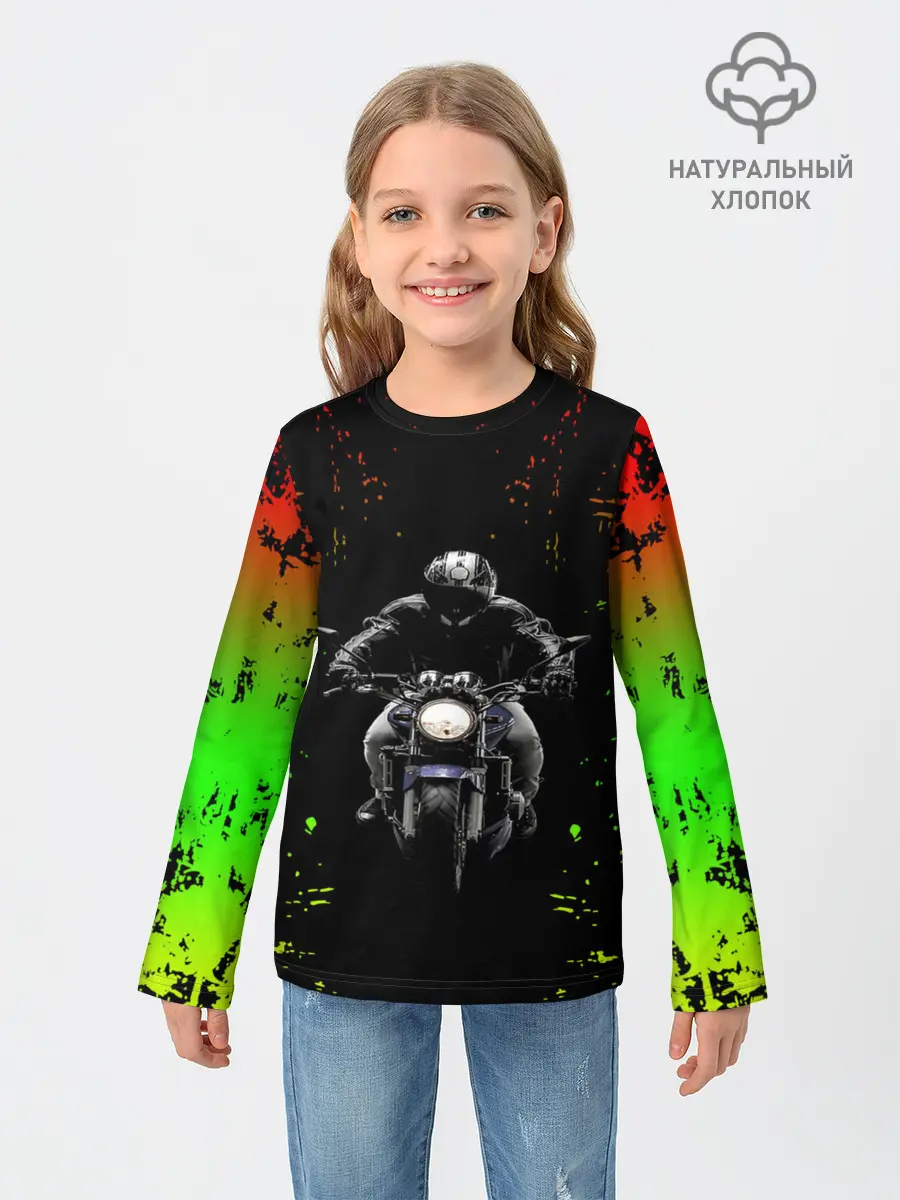 Детский лонгслив / МОТОЦИКЛЫ