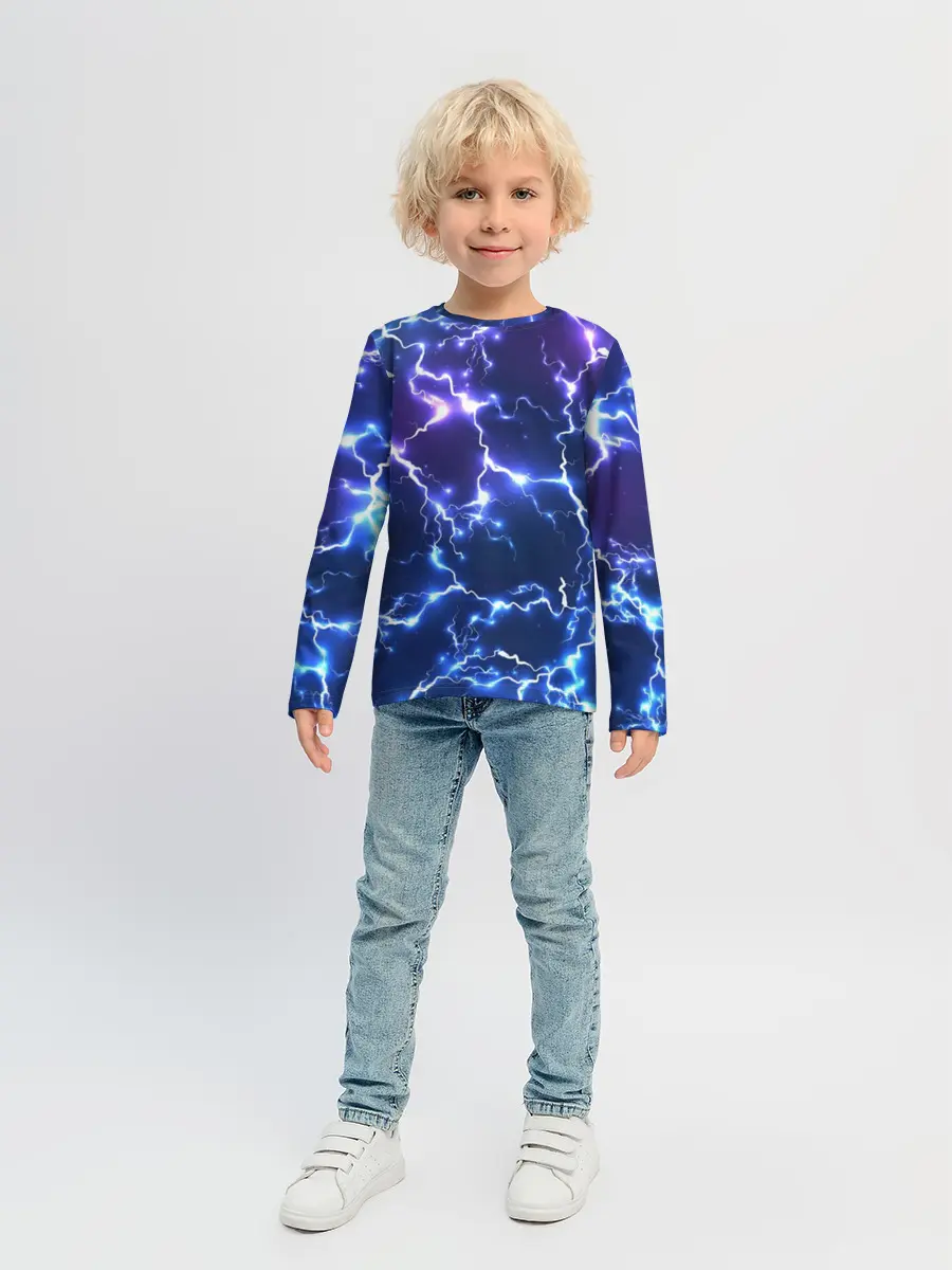 Детский лонгслив / Молнии | Flash