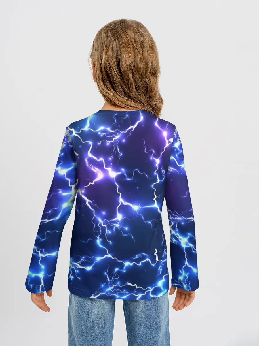 Детский лонгслив / Молнии | Flash