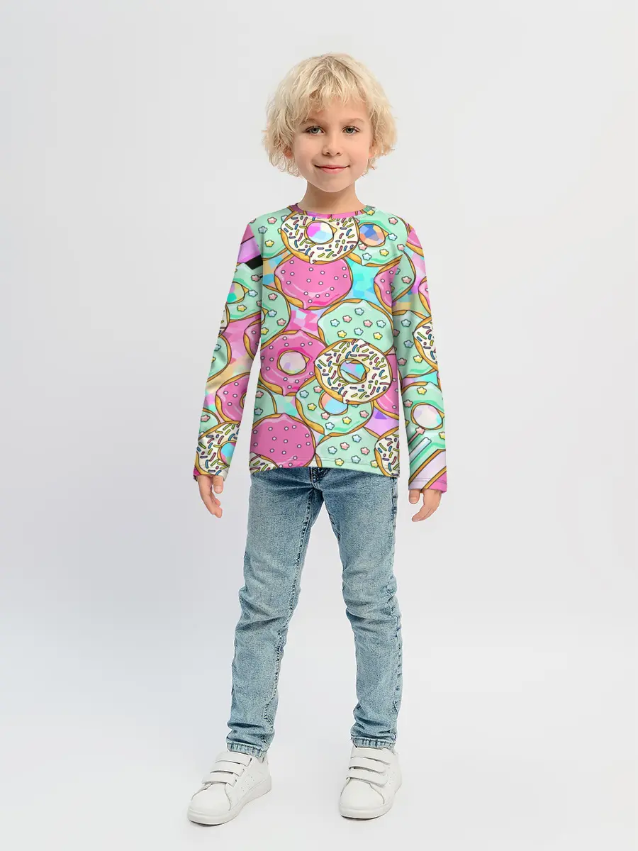 Детский лонгслив / Пончики