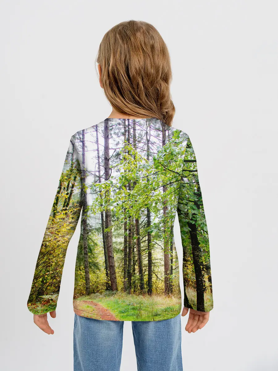 Детский лонгслив / Лес мой храм