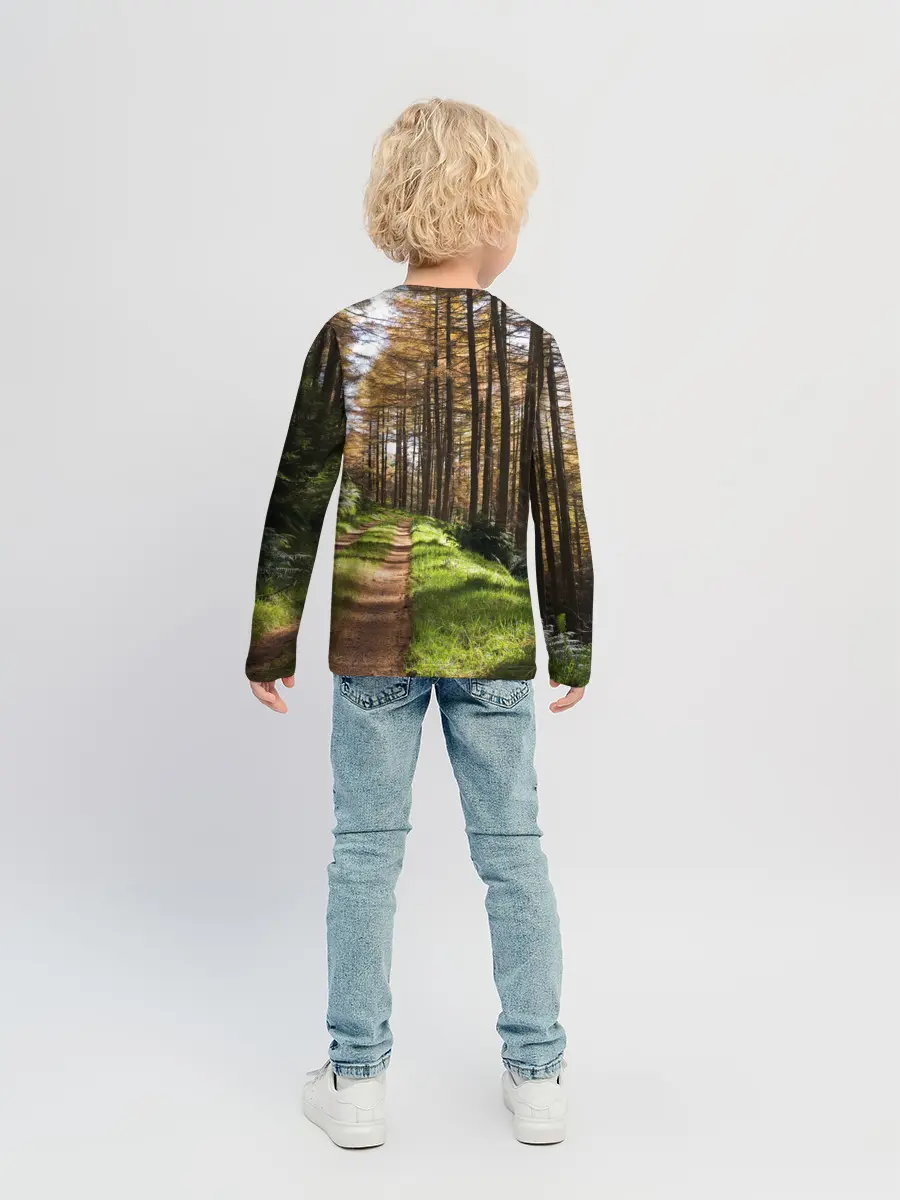 Детский лонгслив / Лес мой храм