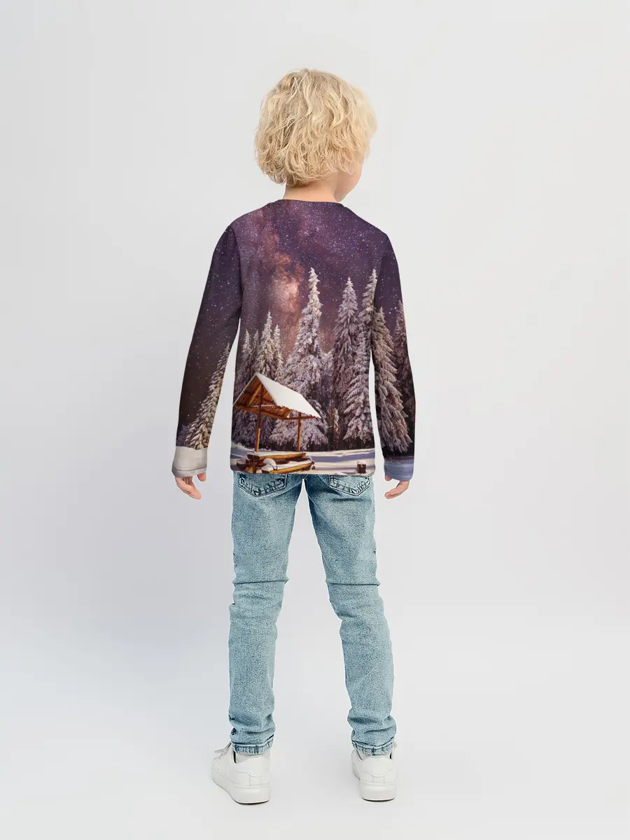 Детский лонгслив / Лес мой храм