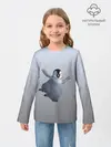 Детский лонгслив / мультяшный пингвин