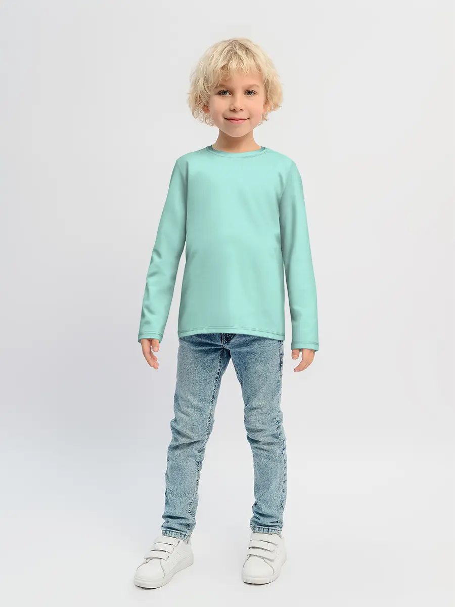 Детский лонгслив / Мятная Маска