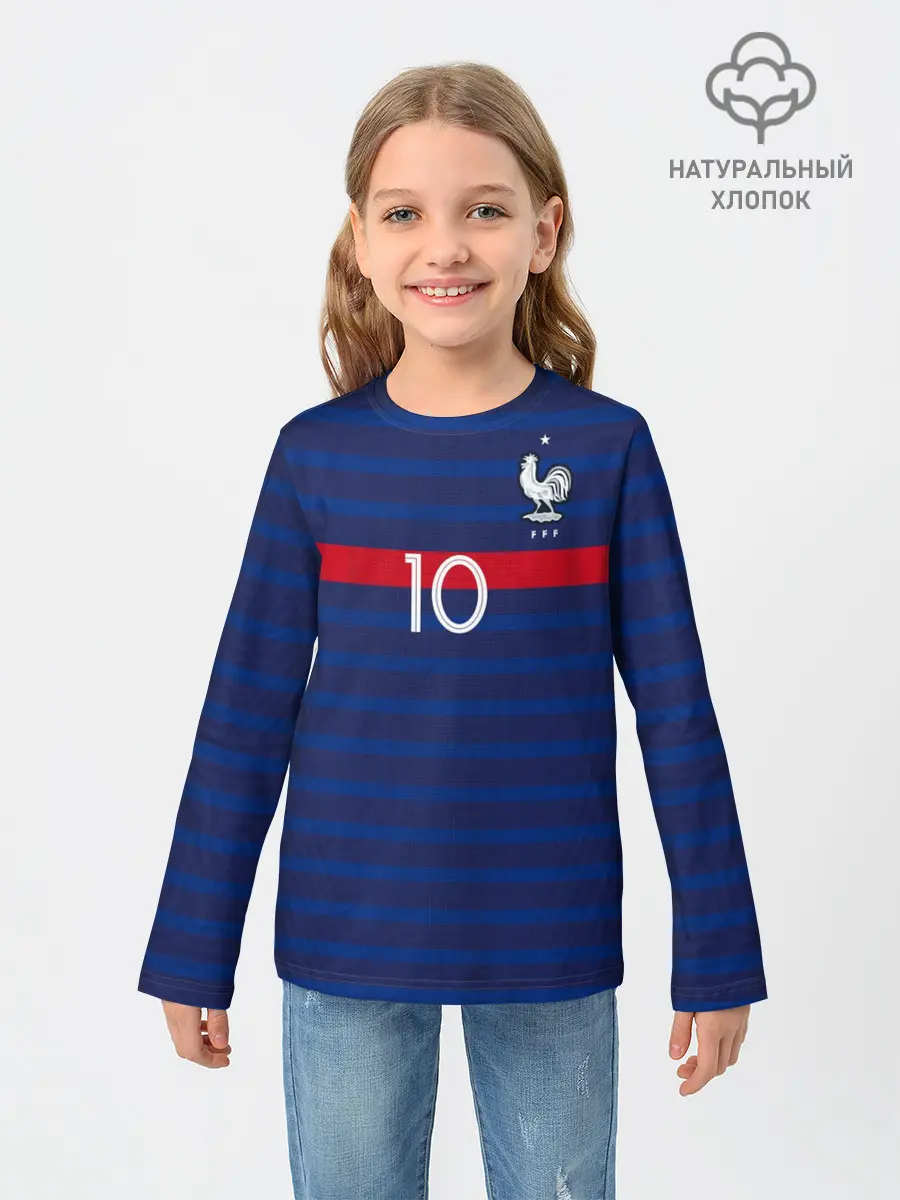 Детский лонгслив / Mbappe home EURO 2020