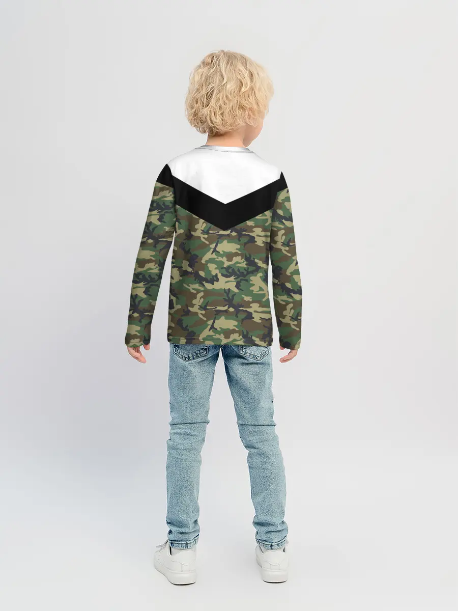 Детский лонгслив / Россия камуфляж