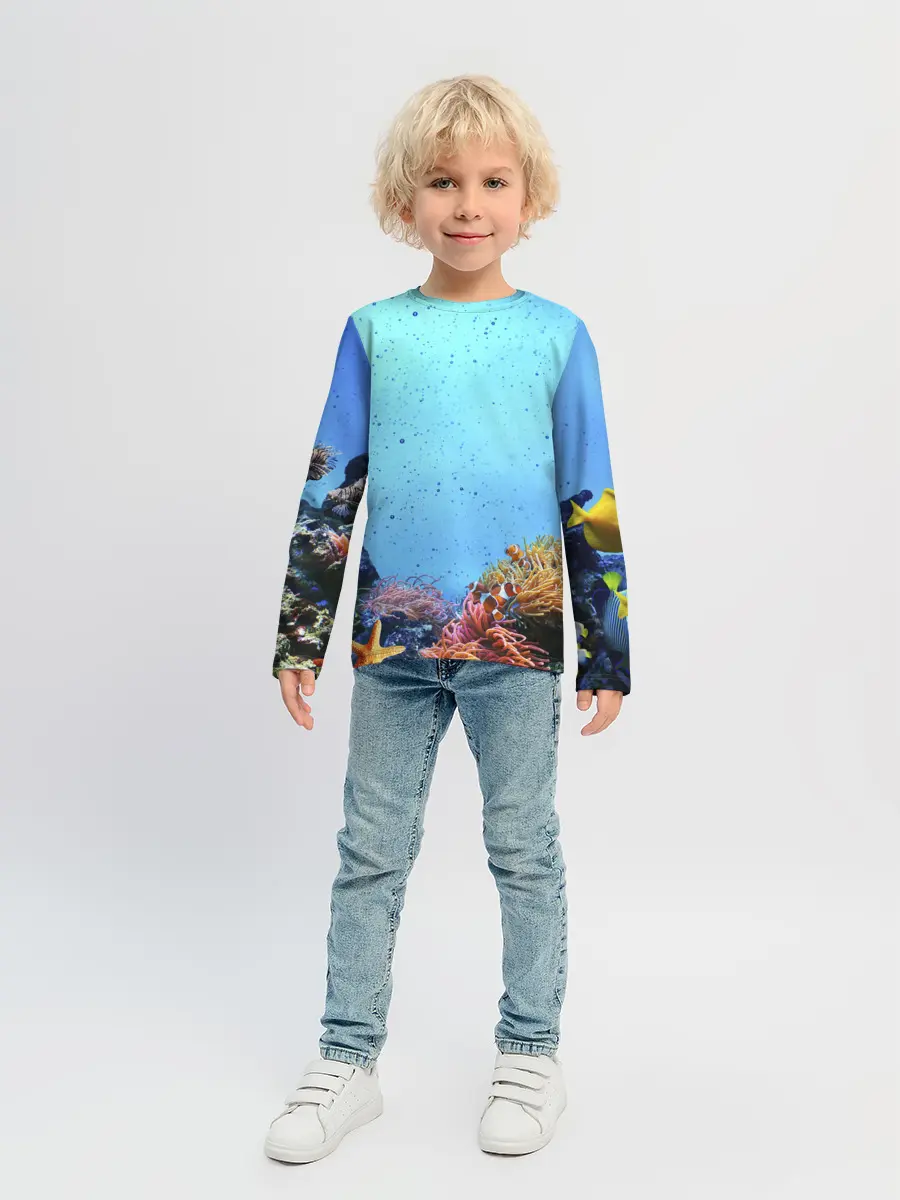 Детский лонгслив / Подводный мир