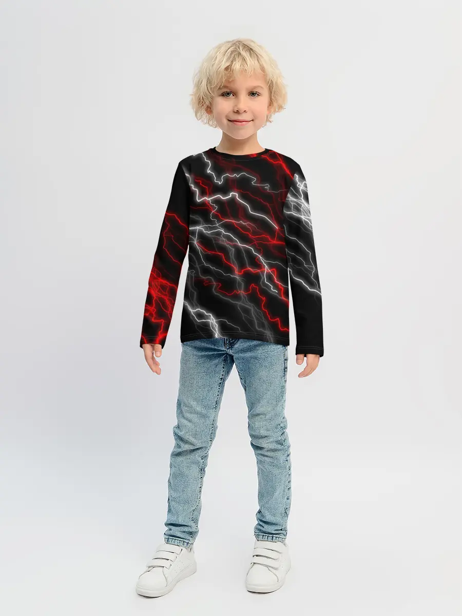 Детский лонгслив / МОЛНИЯ.