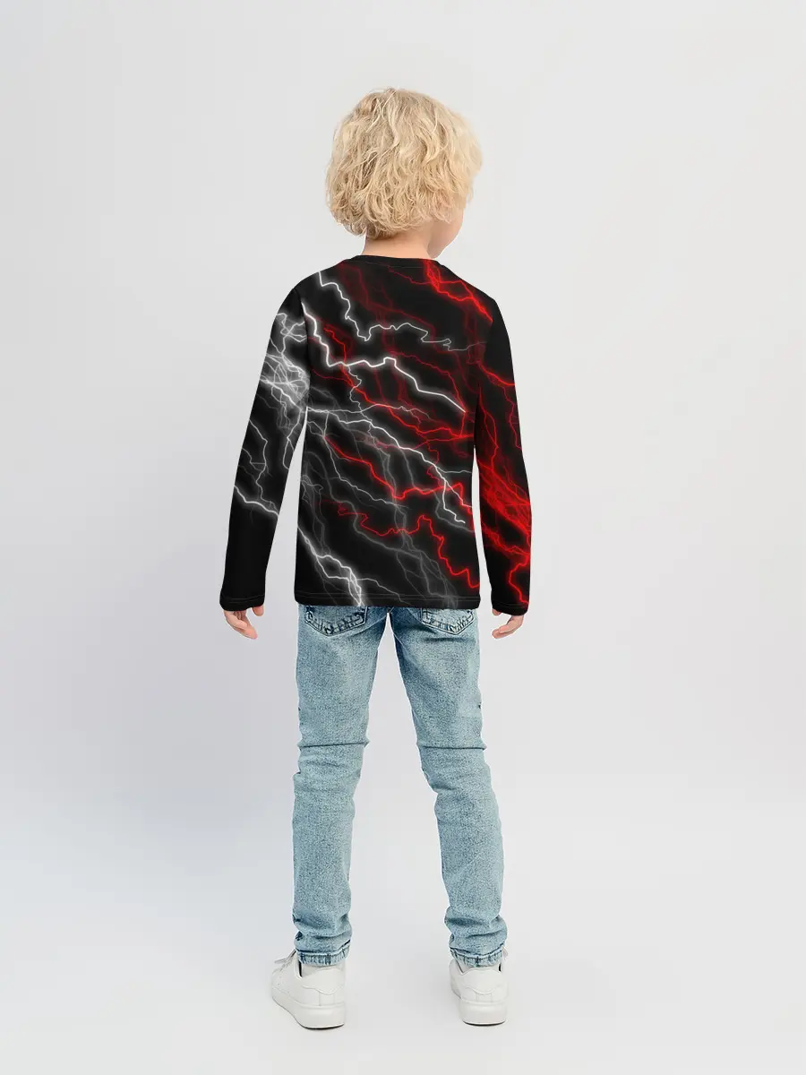 Детский лонгслив / МОЛНИЯ.