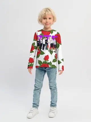 Детский лонгслив / BTS Roses | White