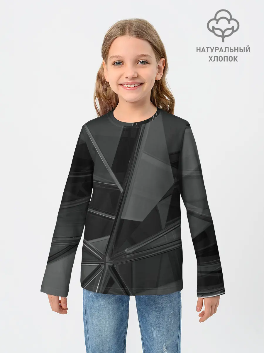 Детский лонгслив / Stone | Black