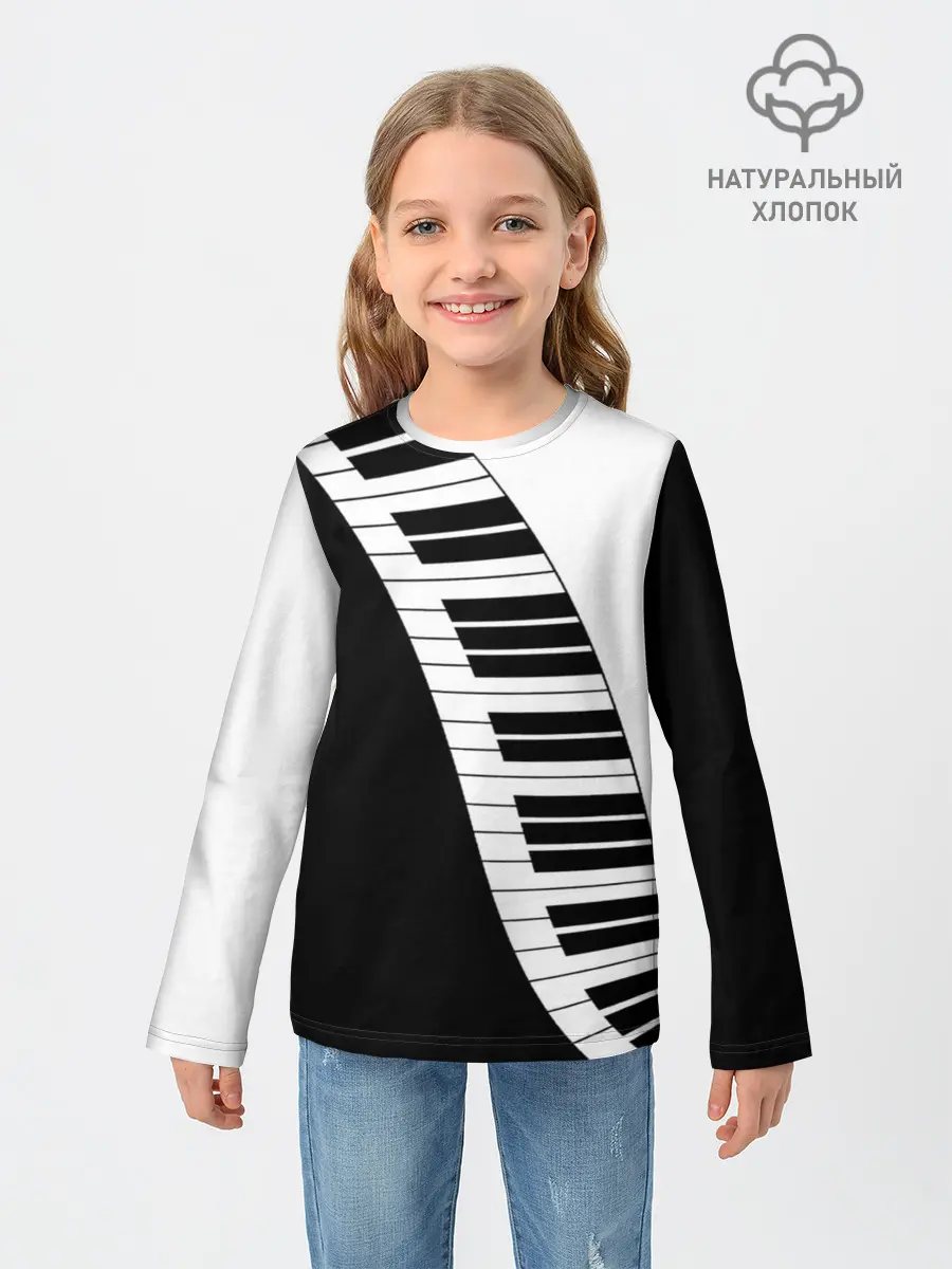 Детский лонгслив / Piano | Пианино