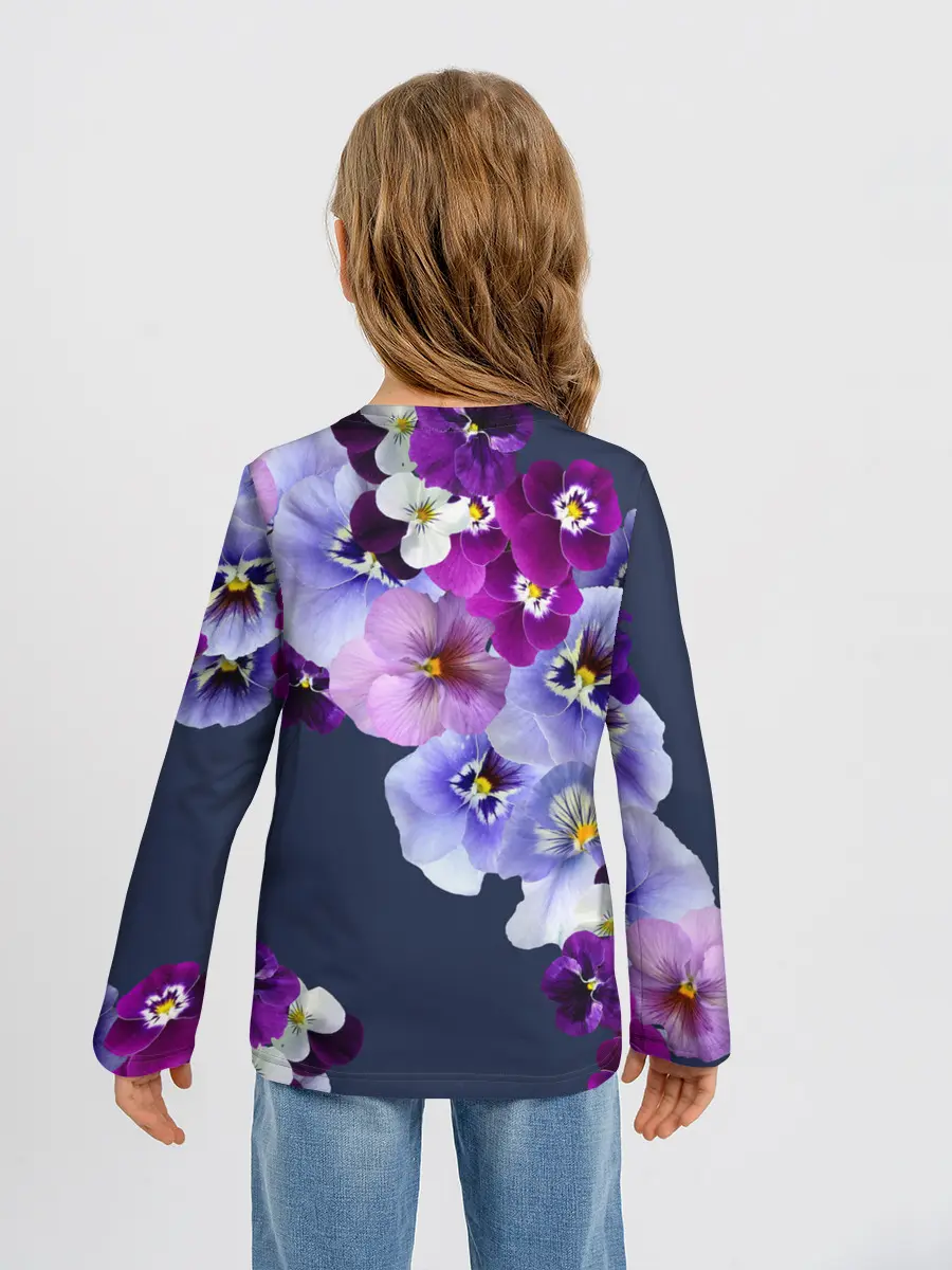 Детский лонгслив / Анютки