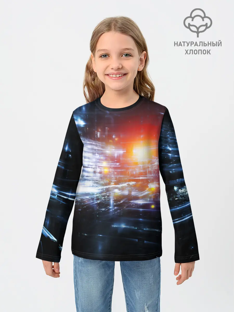 Детский лонгслив / DIGITAL ABSTRACTION