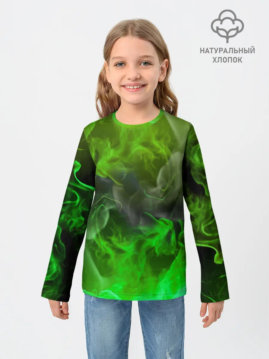 Детский лонгслив / ЗЕЛЁНЫЙ ОГОНЬ