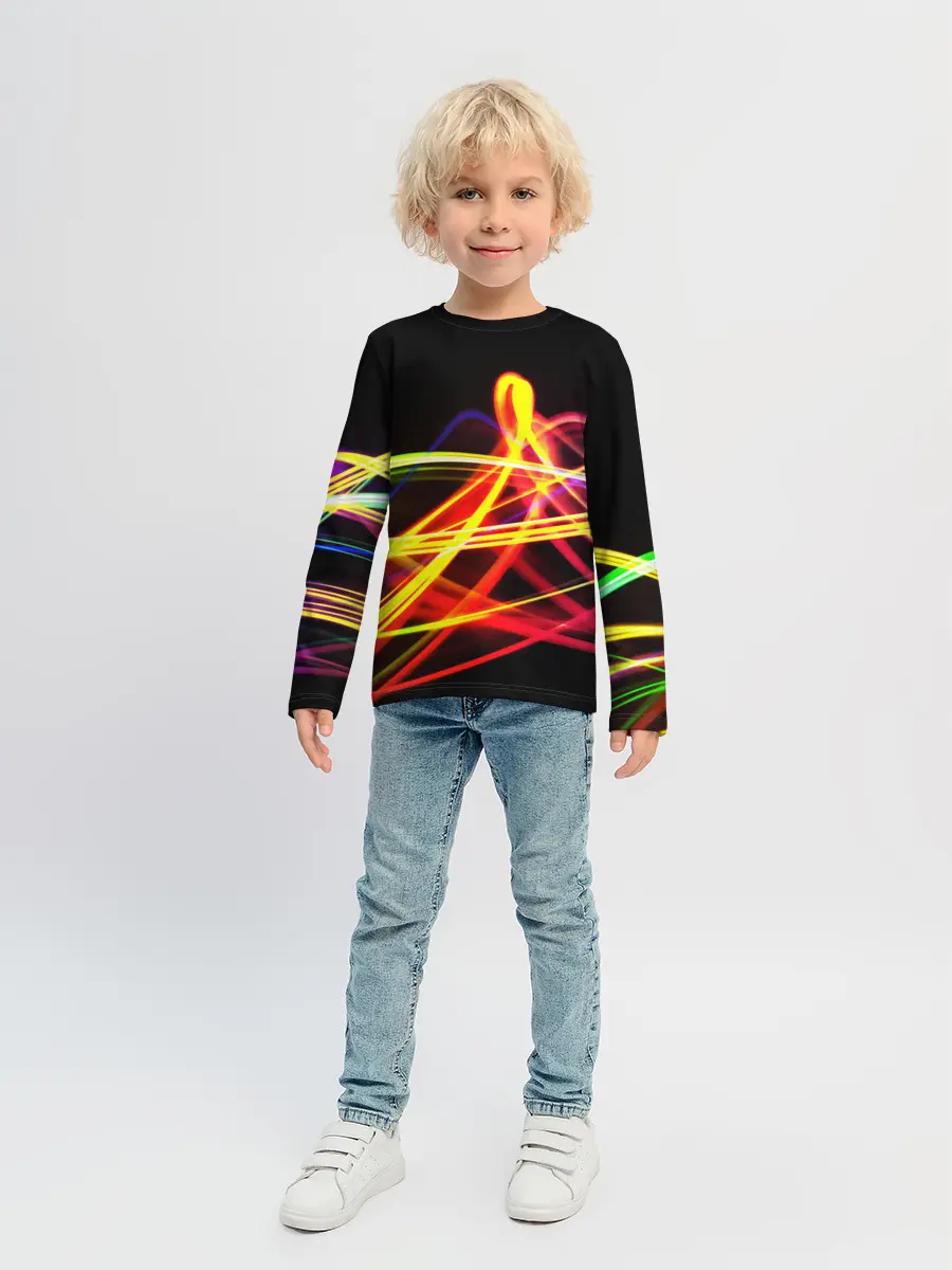 Детский лонгслив / АБСТРАКТНЫЕ ЛУЧИ