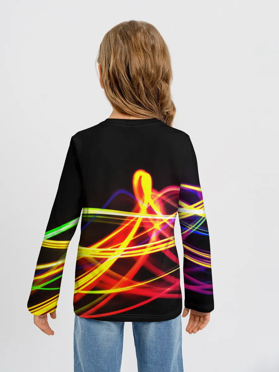 Детский лонгслив / АБСТРАКТНЫЕ ЛУЧИ
