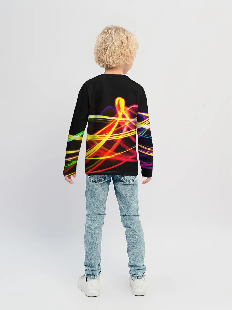 Детский лонгслив / АБСТРАКТНЫЕ ЛУЧИ