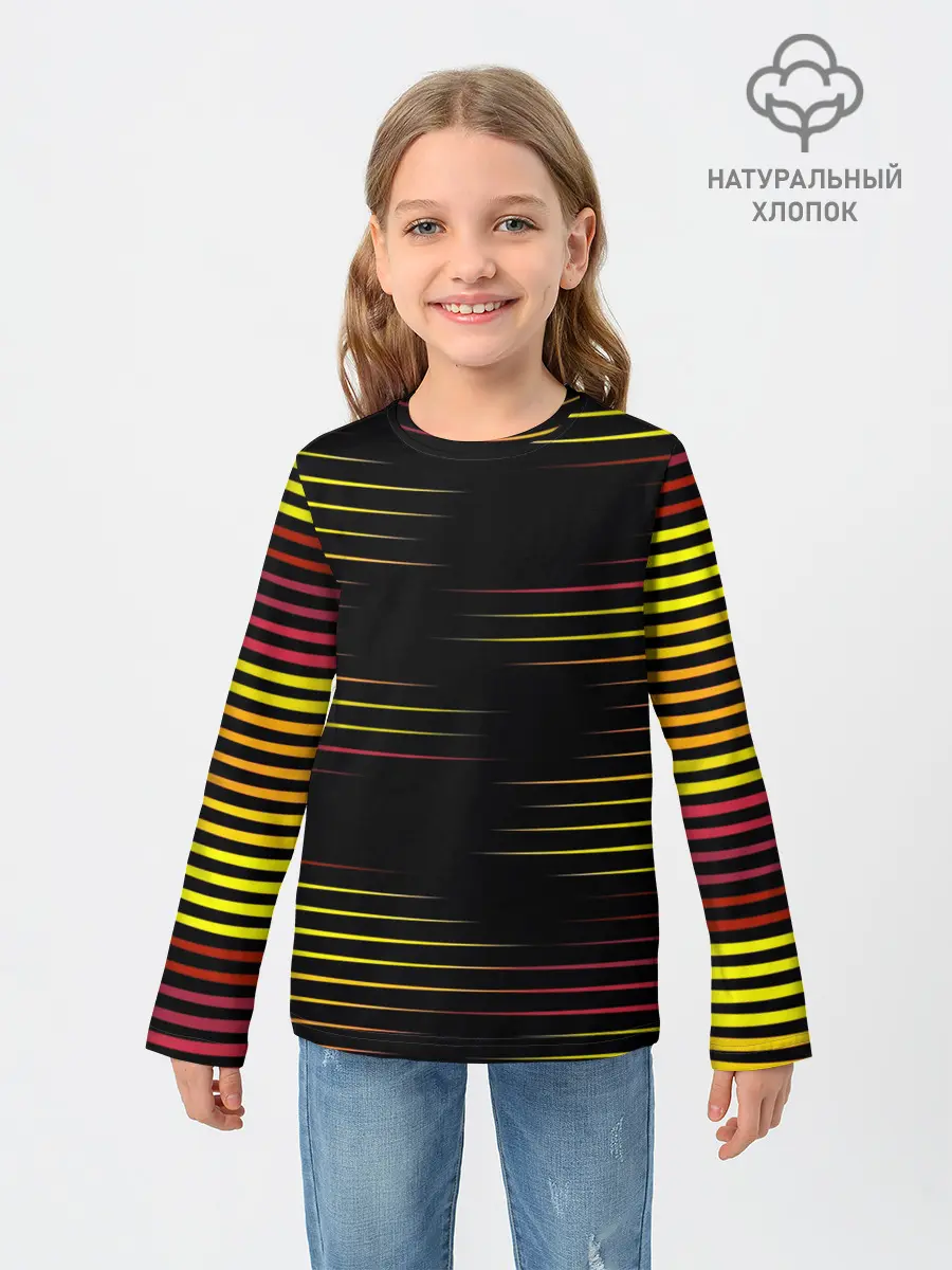 Детский лонгслив / HORIZONTAL GEOMETRY