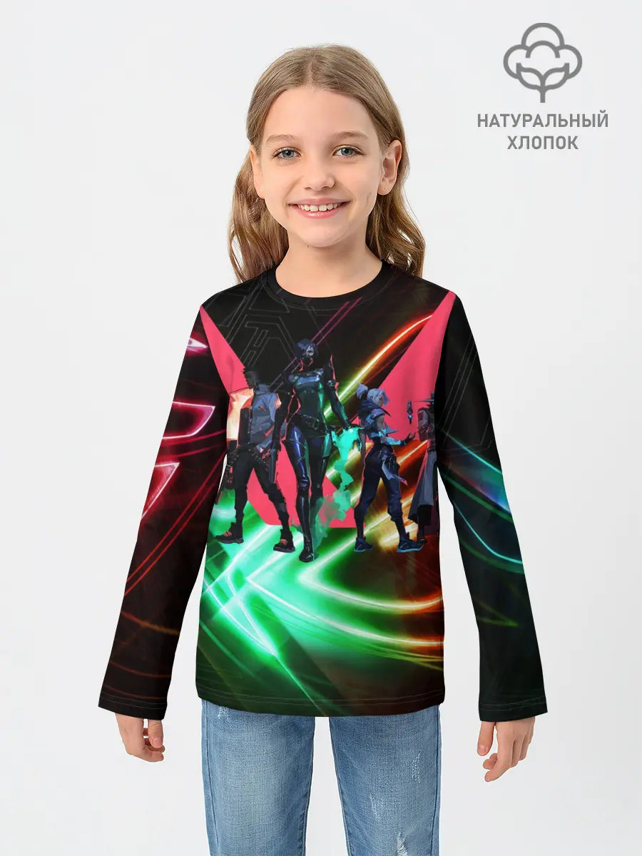 Детский лонгслив / Valorant | Neon