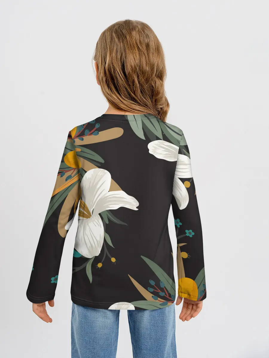 Детский лонгслив / Цветочный арт