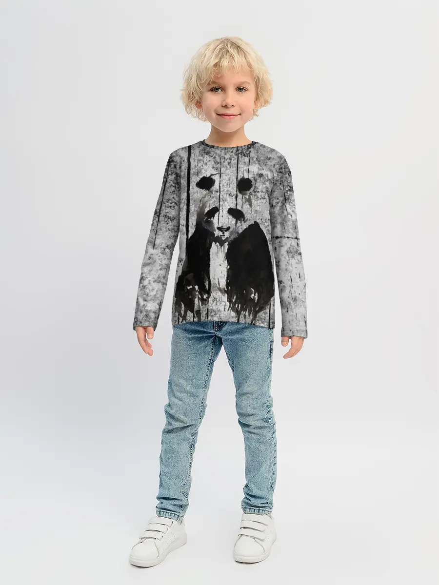 Детский лонгслив / Грустная Панда