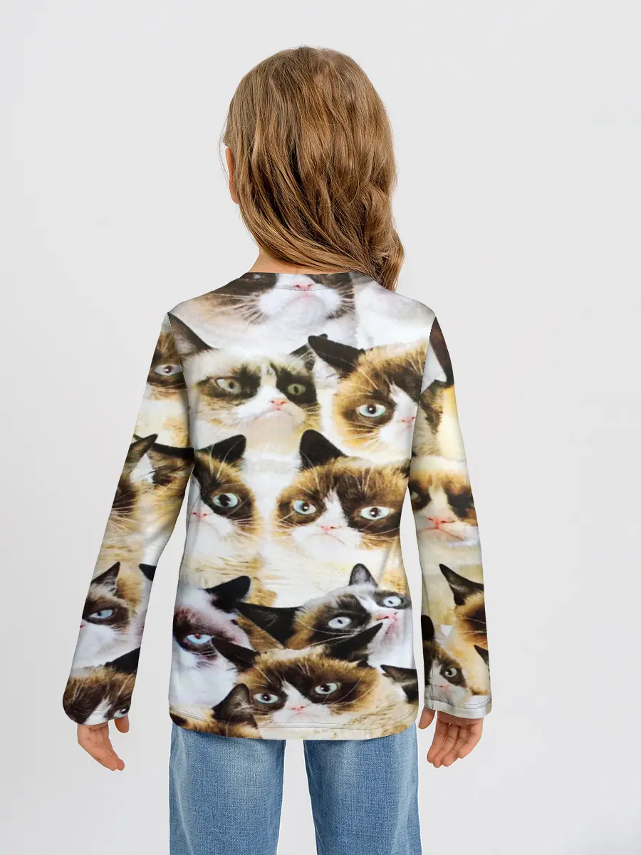 Детский лонгслив / КОТ МЕМ