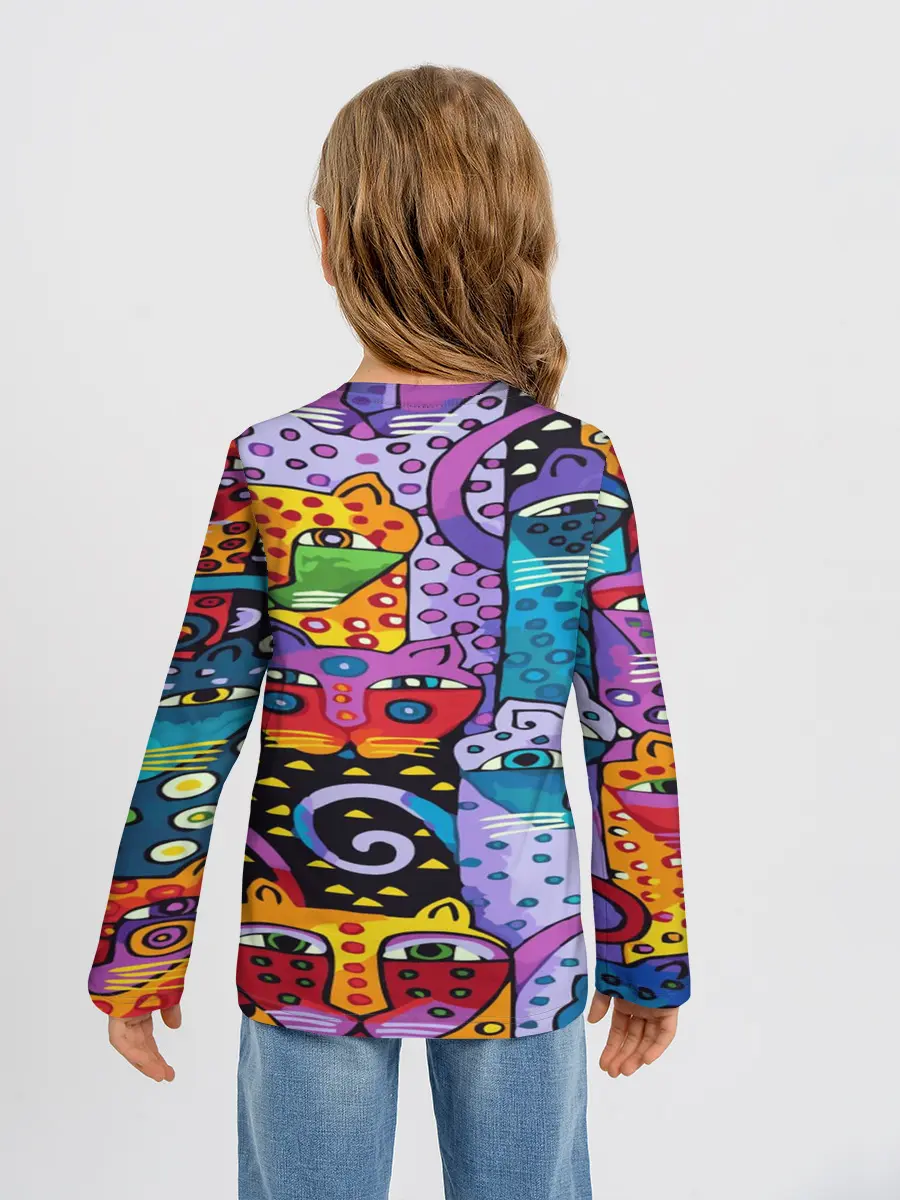 Детский лонгслив / КОТЯТА ЖИВОПИСЬ