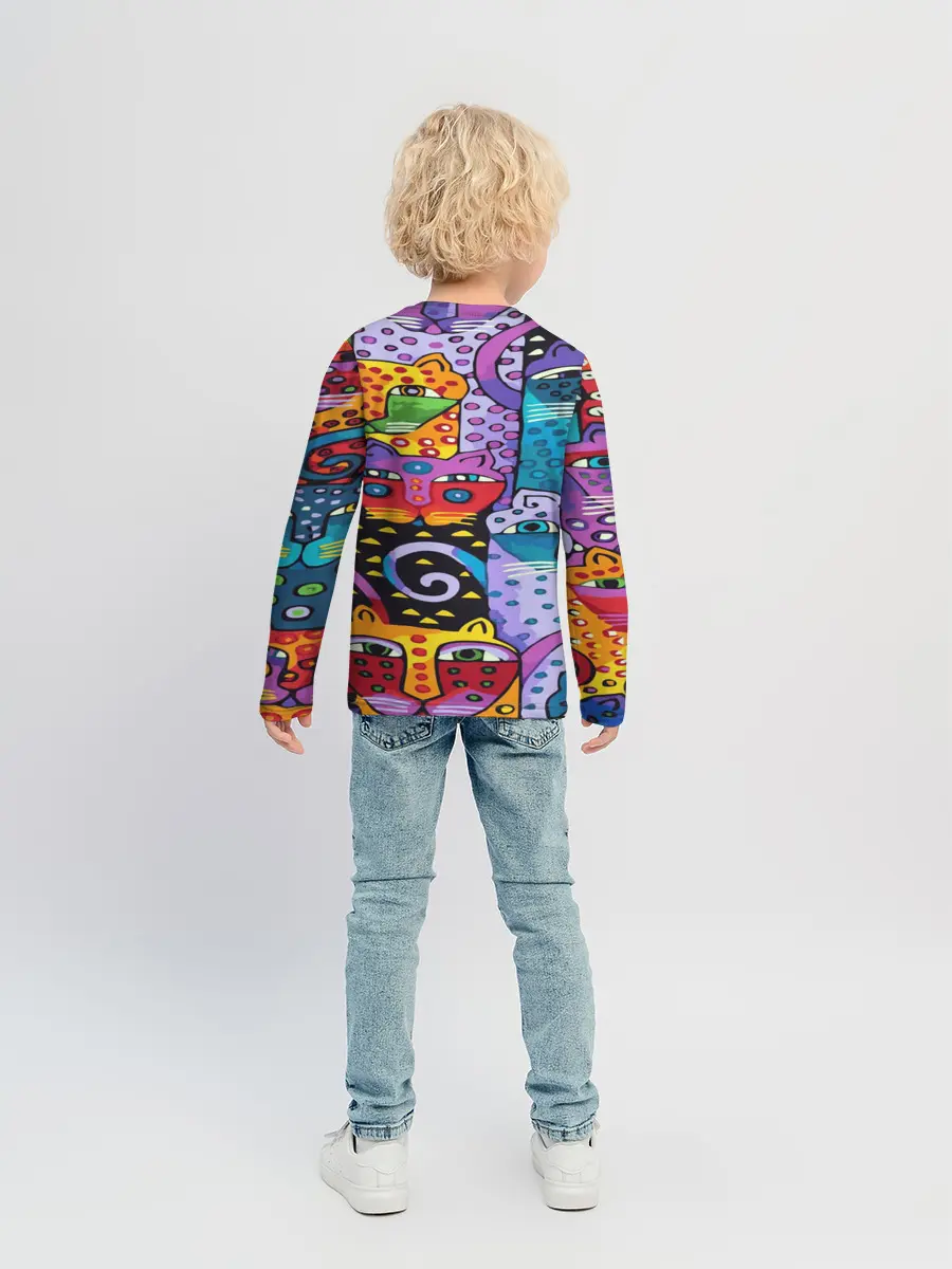 Детский лонгслив / КОТЯТА ЖИВОПИСЬ