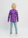 Детский лонгслив / фиолетовый этнический дудлинг