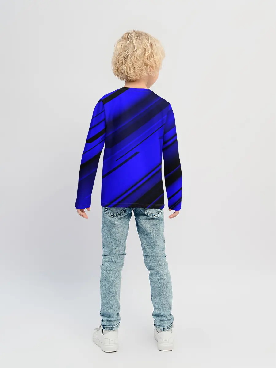 Детский лонгслив / Blue and Black